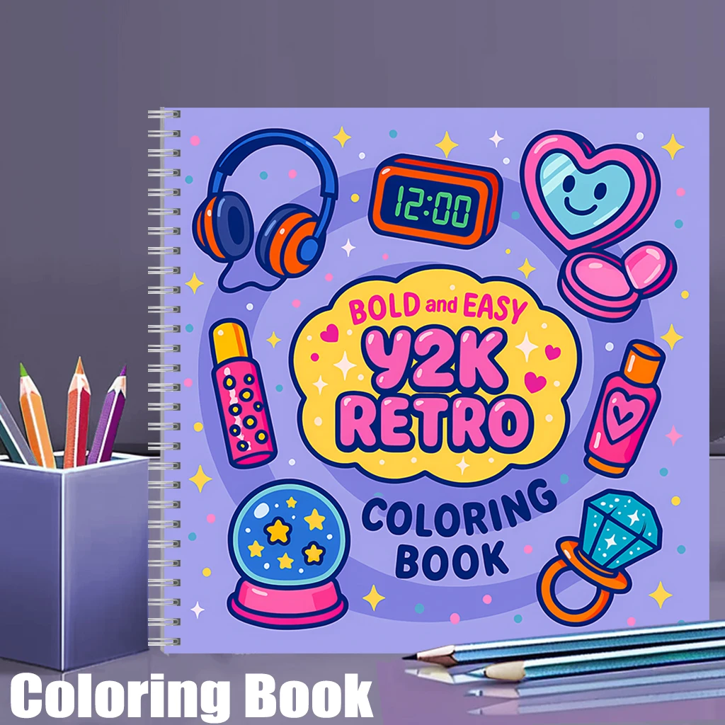 Easy Retro Coloring Book for A - огляд і ціна Chalk Bag