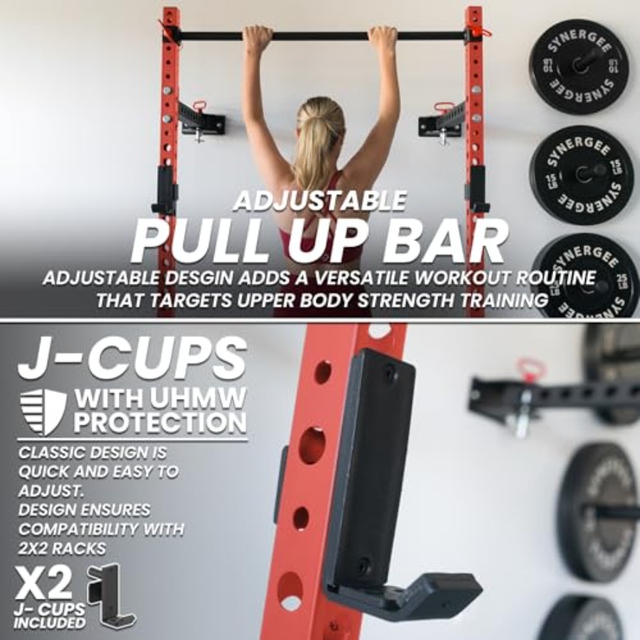 2200 Series Folding Squat Rack - огляд і ціна Pull Up Bar