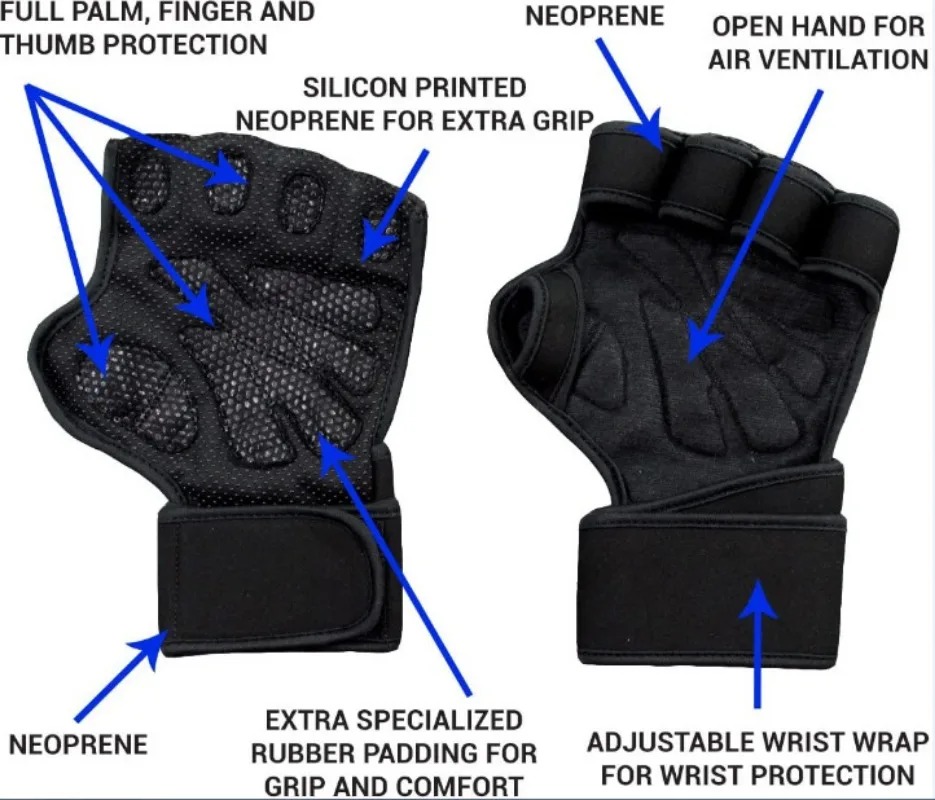 Men Women Half Finger Fitness  - огляд і ціна Weightlifting Gloves