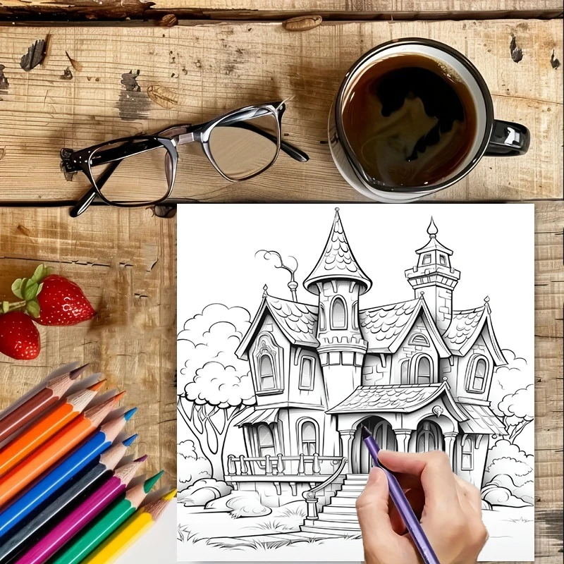 Haunted House Coloring Book fo - огляд і ціна Chalk Bag