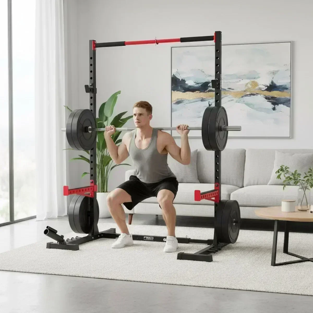 Adjustable Home Gym Squat Rack - огляд і ціна Pull Up Bar