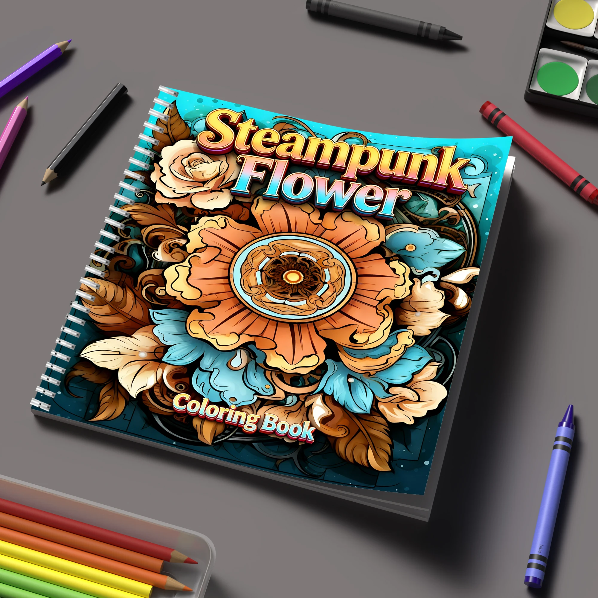 Coloring Book Steampunk Flower - огляд і ціна Chalk Bag