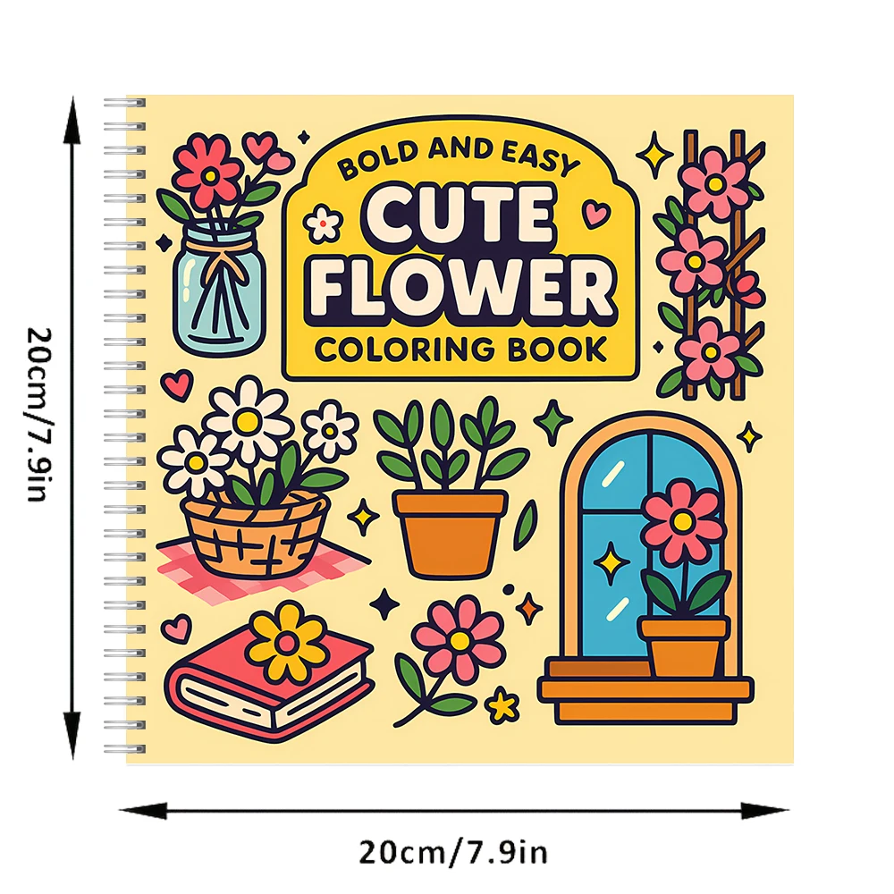 Easy Cute Flower Coloring Book - огляд і ціна Chalk Bag